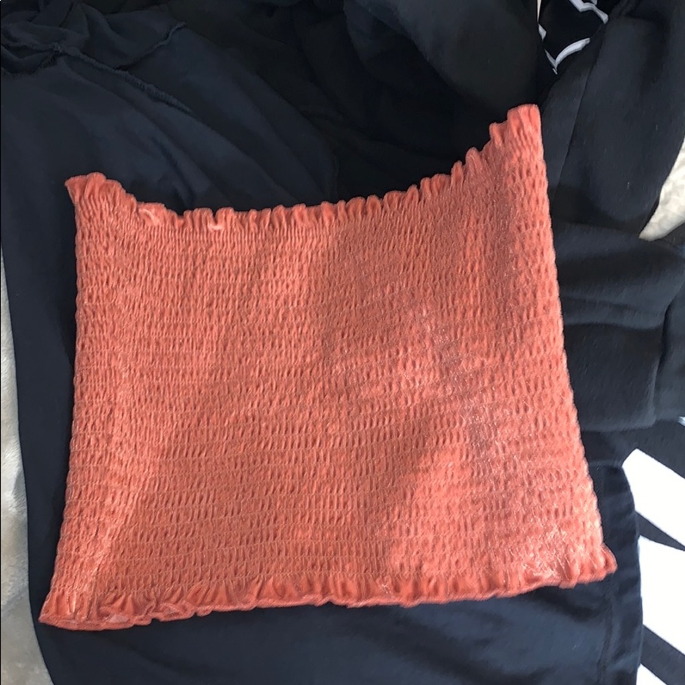 hollister velvet pink tube top